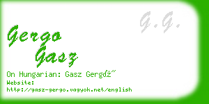 gergo gasz business card